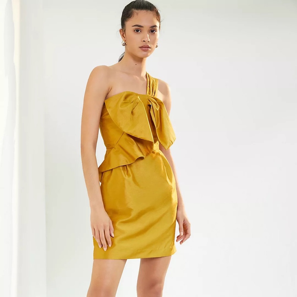Anthropologie Bow-Tie Mini Dress